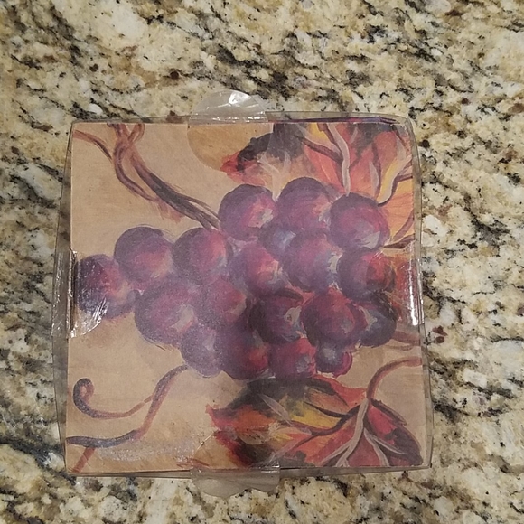 Stone grape coasters NWOT - Picture 2 of 3